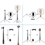 Compatible with Apple, 10 LED Ring Light Lamp Phone Selfie Camera Studio Video Dimmable Tripod Stand - Image 5