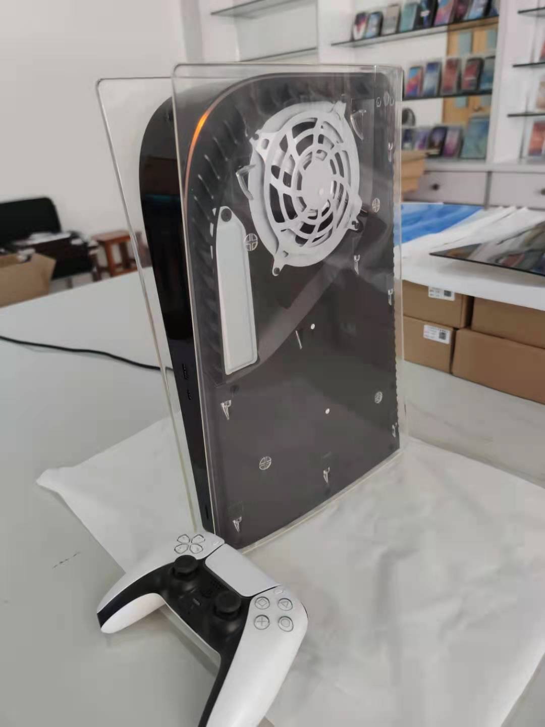 1624087336739.jpg ABS Transparent Skin Hard Shell Case Cover Replacement Plate for PS5 DE Gaming Console PS5 Host Cover - Image 1