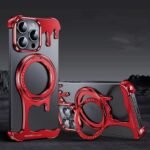 Liquid Metal Casing Phone Case Frameless Magnetic Rotating Bracket - Image 8