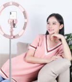 Compatible with Apple, Dimmable Light Selfie Ring LED 10 inch Video Studio Photography Lighting Portable for Youtube Vlog Live Photo with Tripod - Image 9