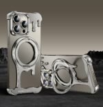 Liquid Metal Casing Phone Case Frameless Magnetic Rotating Bracket - Image 7