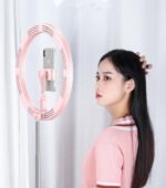 Compatible with Apple, Dimmable Light Selfie Ring LED 10 inch Video Studio Photography Lighting Portable for Youtube Vlog Live Photo with Tripod - Image 6