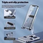 Desktop Folding Multi-angle Adjustment Full Alloy Phone Holder - Image 3