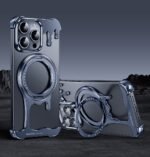 Liquid Metal Casing Phone Case Frameless Magnetic Rotating Bracket - Image 9