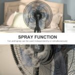 18 Pedestal Fan With Water Mist Spray, Standing Fan, Humidifying Misting Fan With 3 Speeds, 2.8L Water Tank, Black - Image 5