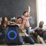 Portable Wireless Party Speaker With LED Light 2 Wireless Mics Remote Control TWS Music Accompany Mic. Priority Bass Echo Mic Treble Guitar In - Image 2