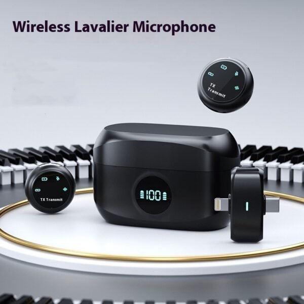 Wireless Magnetic Lavalier Microphone – Dual Noise Reduction Clip-On Mic for iPhone, Android, YouTube, TikTok & Live Streaming