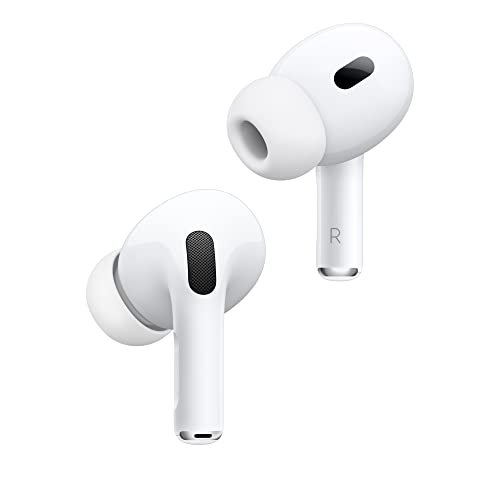 Apple Air Pods Pro 2nd Generation with USB-C Charging Case – Wireless Bluetooth Earbuds with Active Noise Cancellation, Adaptive Audio, Transparency Mode & Personalized Spatial Audio