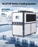 Air-Cooled Water Chiller, 16.67 HP, Industrial Water Chiller With 45,360 Kcal/h Cooling Capacity, Dual Compressor, 53 Gal Large Tank, LED Display, Cooler For Cooling Water, Not Air Conditioner - Image 2