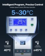 Air-Cooled Water Chiller, 16.67 HP, Industrial Water Chiller With 45,360 Kcal/h Cooling Capacity, Dual Compressor, 53 Gal Large Tank, LED Display, Cooler For Cooling Water, Not Air Conditioner - Image 3