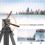 Tripod 74 Professional Heavy-Duty Metal Camera Tripod with Adjustable Damping Fluid Head, Dual-Mode Quick Release Plate Compatible with DJI RS4 & Manfrotto Q6 - Image 6