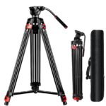 Tripod 74 Professional Heavy-Duty Metal Camera Tripod with Adjustable Damping Fluid Head, Dual-Mode Quick Release Plate Compatible with DJI RS4 & Manfrotto Q6 - Image 7