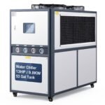 Air-Cooled Water Chiller, 16.67 HP, Industrial Water Chiller With 45,360 Kcal/h Cooling Capacity, Dual Compressor, 53 Gal Large Tank, LED Display, Cooler For Cooling Water, Not Air Conditioner
