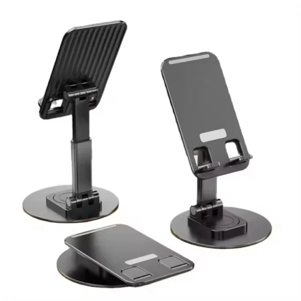 360° Rotating Telescopic Phone & Tablet Stand – Adjustable Desktop Holder with Anti-Slip Base for Live Streaming