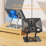 360° Rotating Laptop & Tablet Stand with Cooling Fan - Image 2